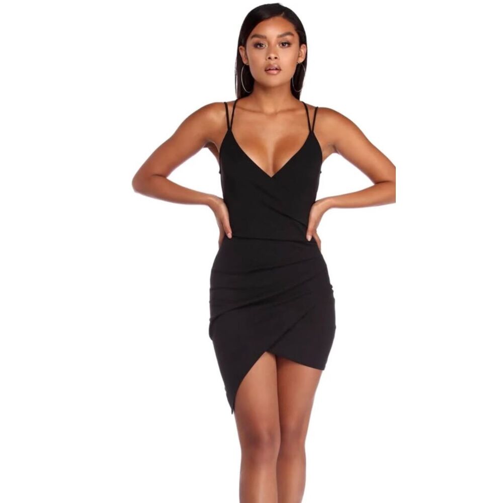 Windsor Women's Strappy Mini Black Dress Size XS